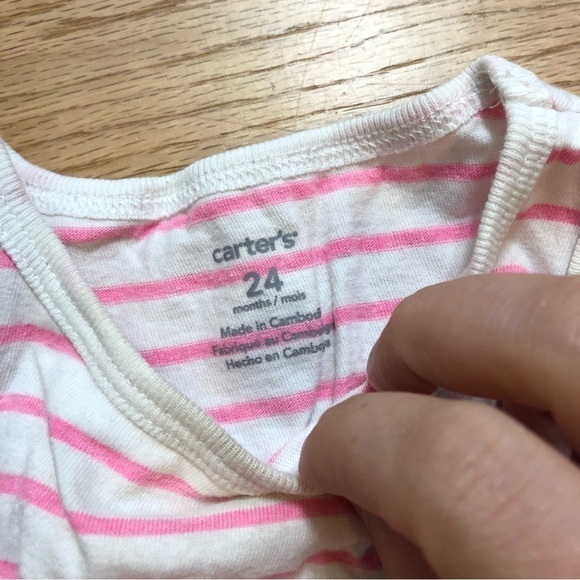 2T Girls Dress Bundle Denim Leopard Print Pineapple Watermelon Striped Pink - Picture 7 of 9